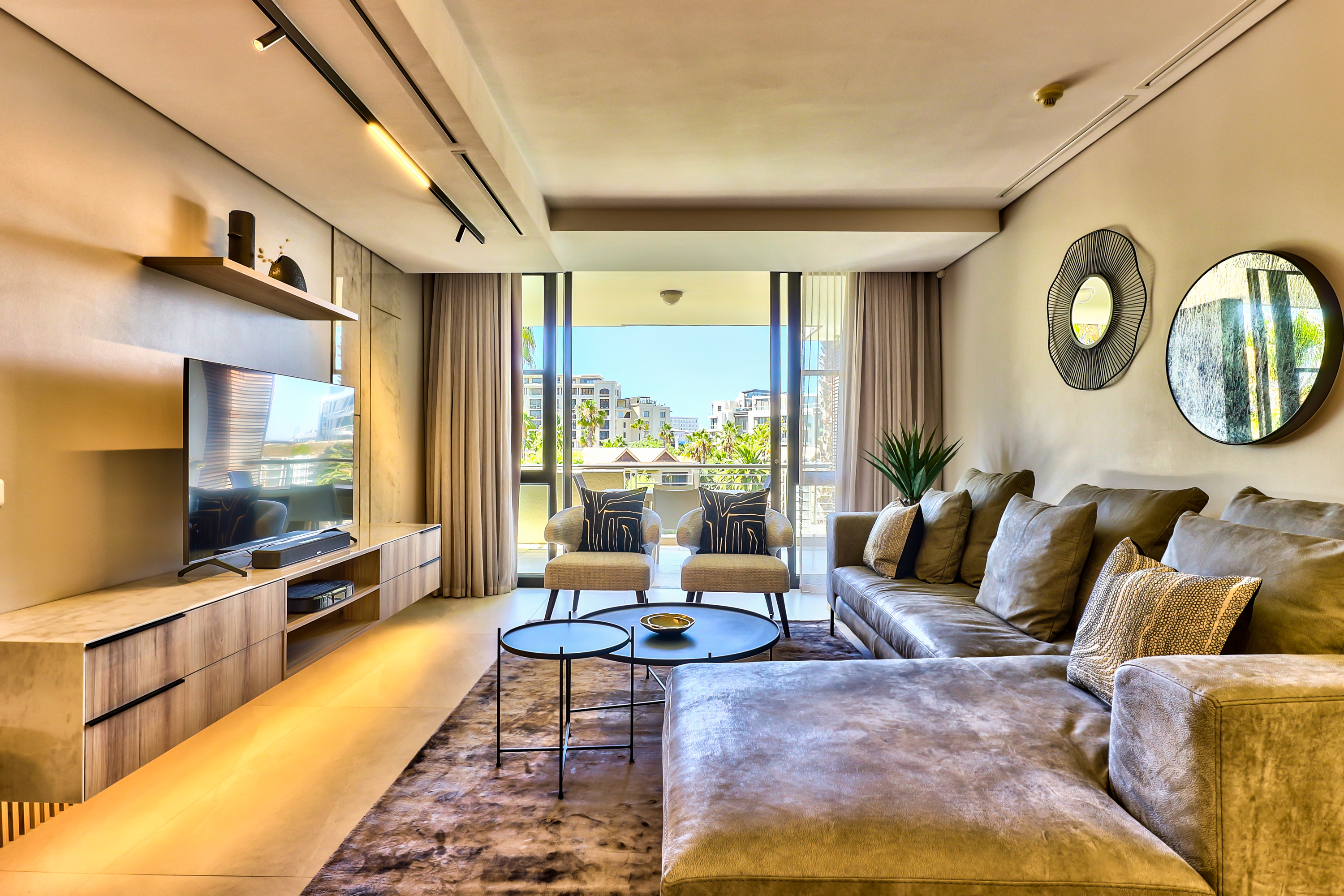 Juliette 211 living room with balcony access