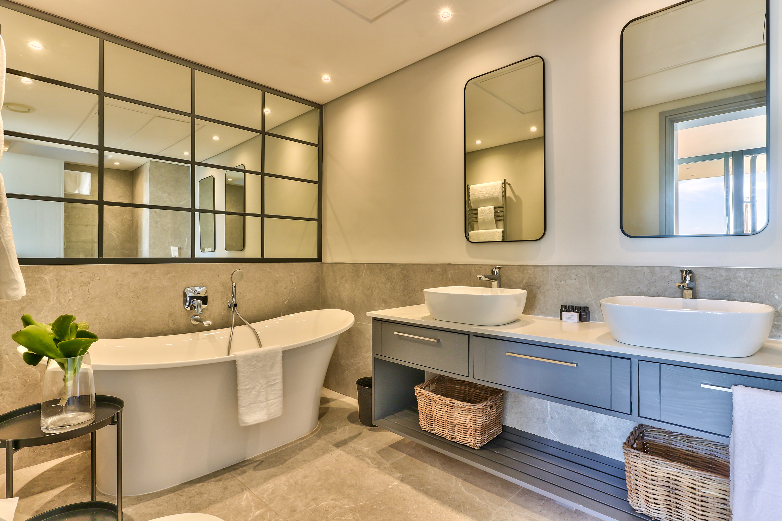 Parergon 401 bathroom with bath and walk-in shower