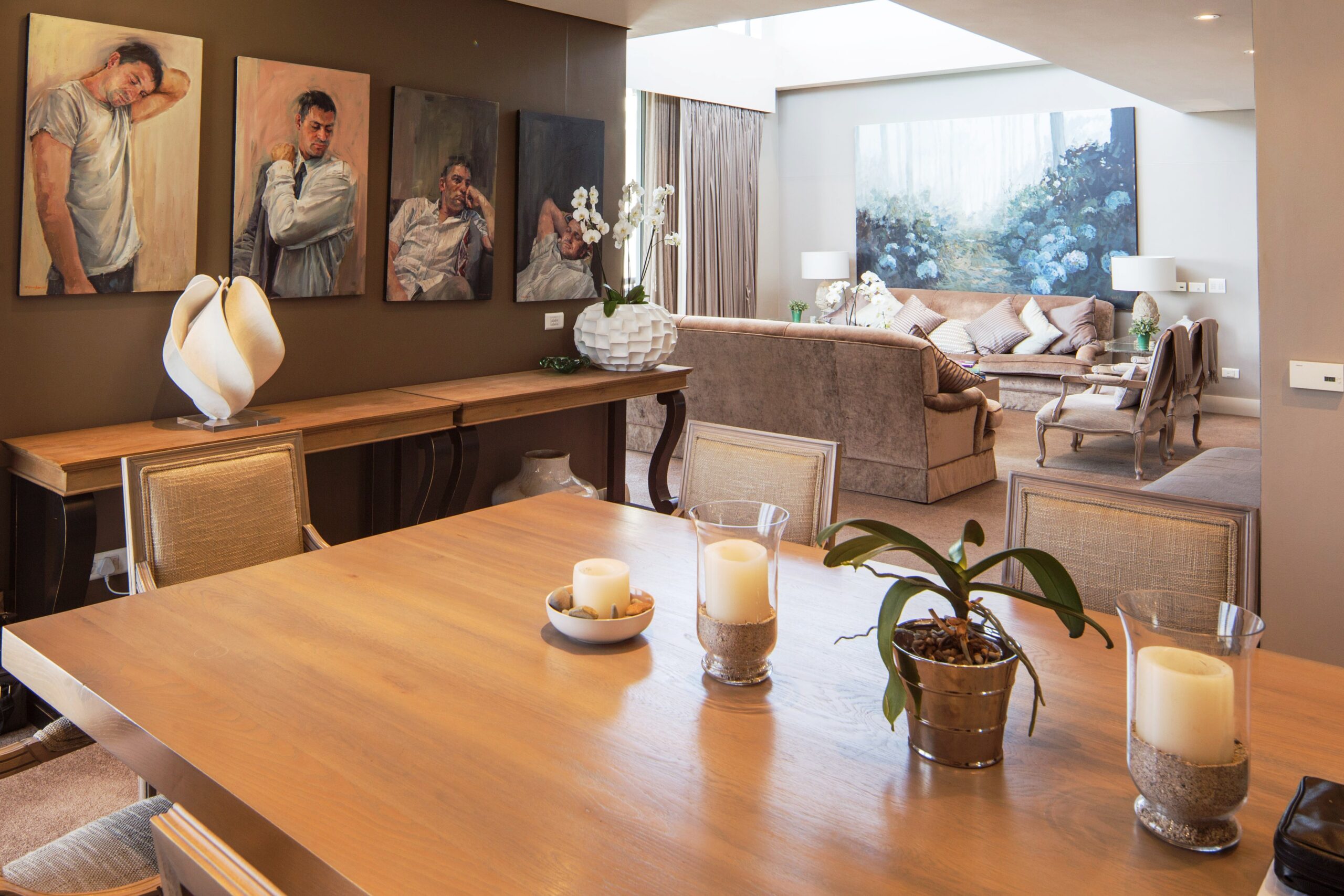 Palgrave 501 dining table and open-plan lounge