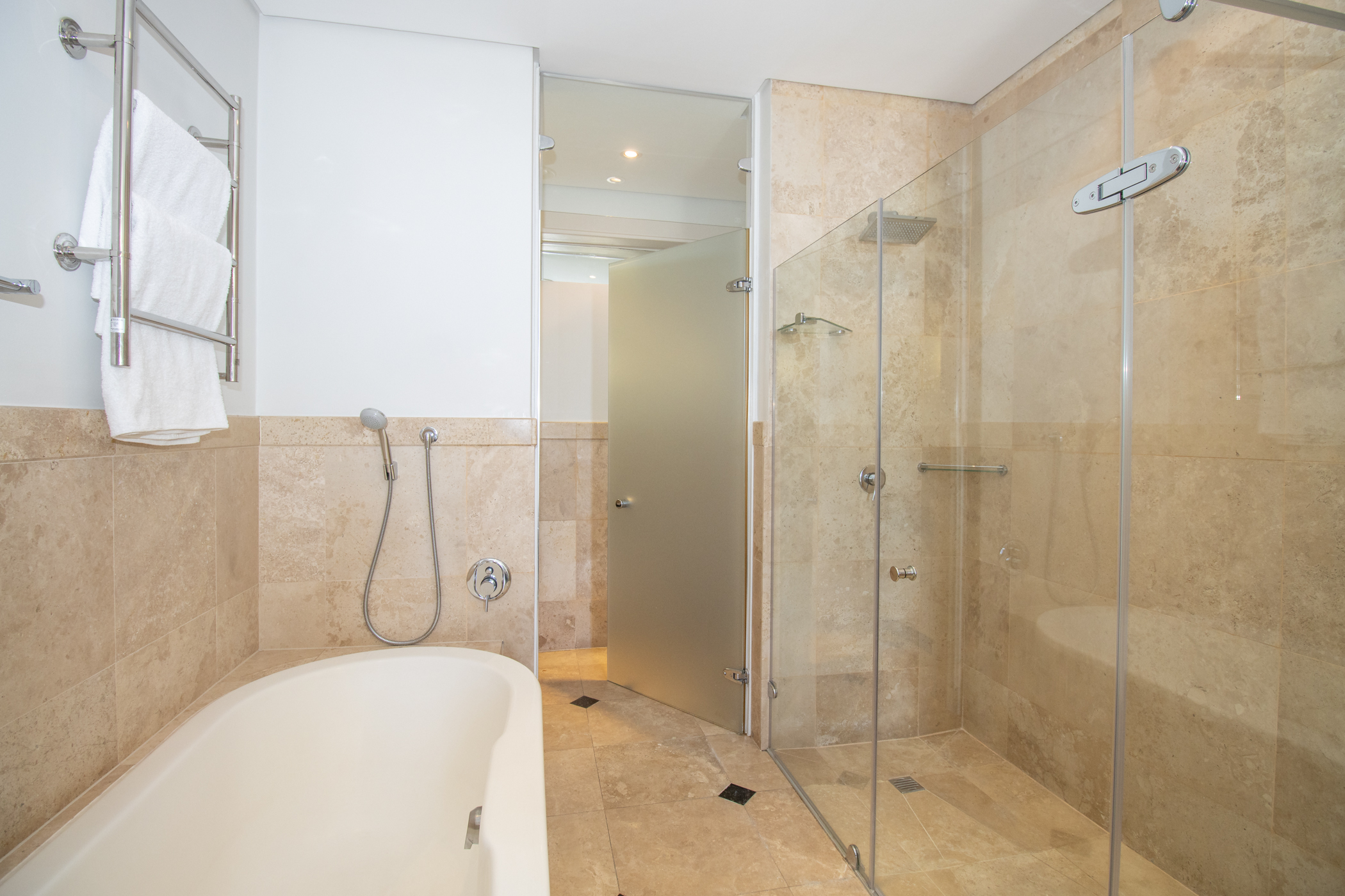 Juliette 603 bathroom with bath and shower