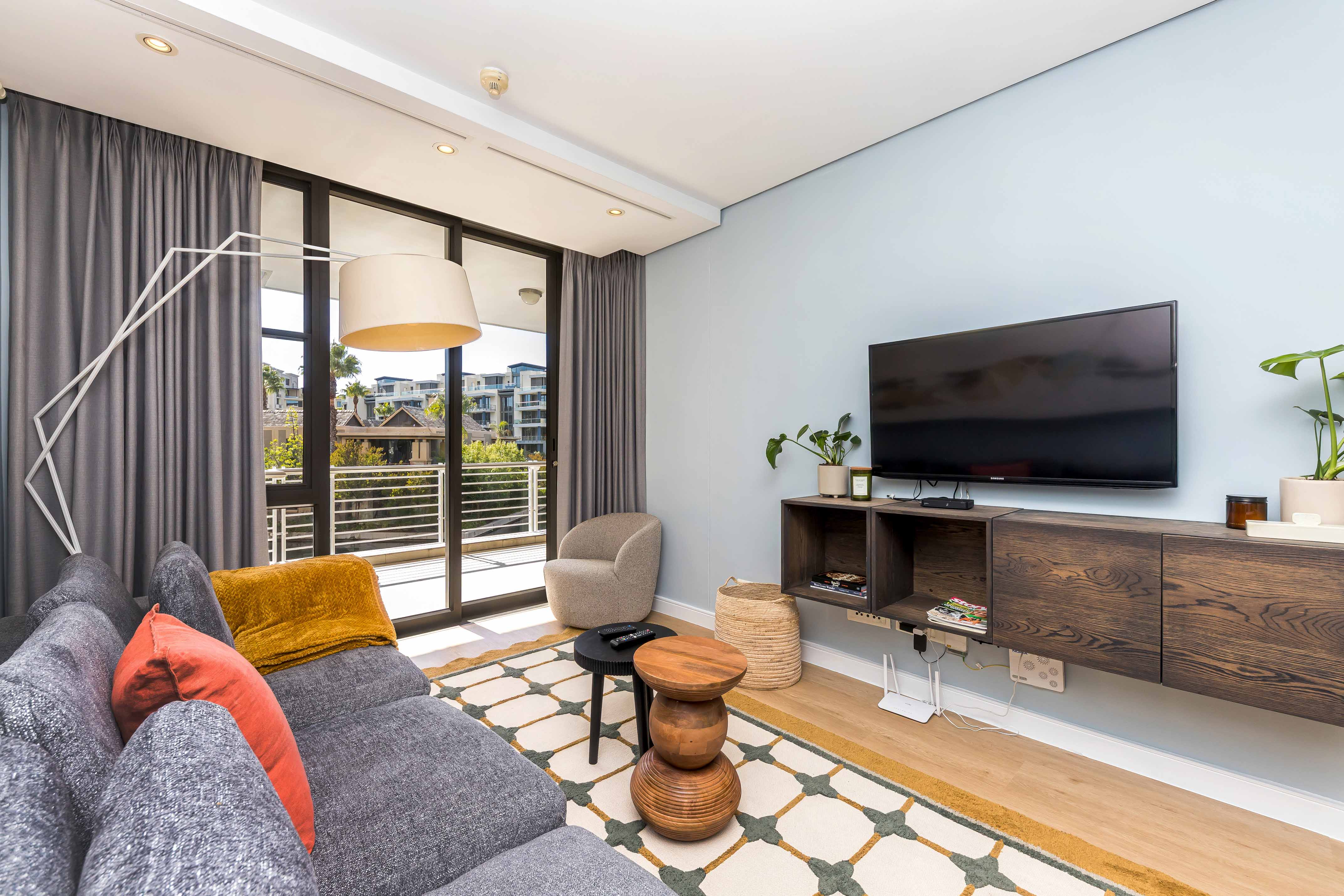 Juliette 103 contemporary living room with balcony access